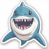 Sticker Requin souriant étanche (Devant)
