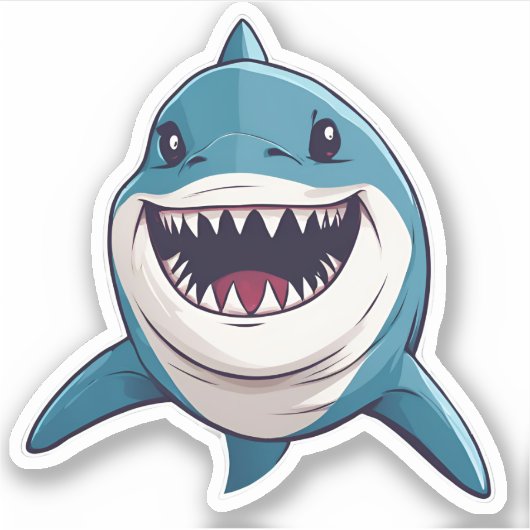 Sticker Requin souriant étanche (Devant)