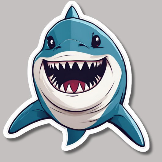 Sticker Requin souriant étanche