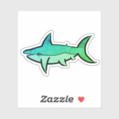 Sticker Requin vert (Feuille)