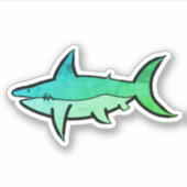 Sticker Requin vert (Devant)