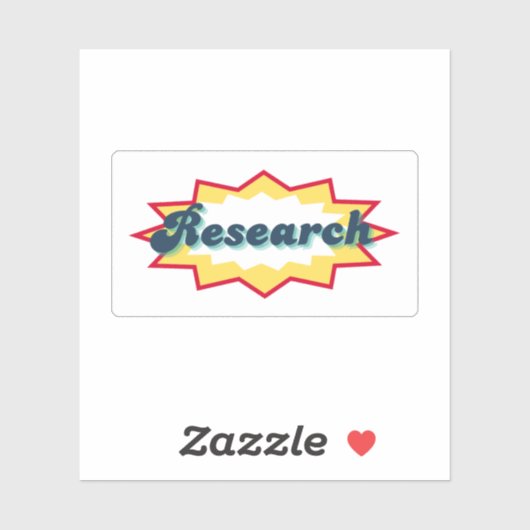 Sticker Research, comic book pop design (Feuille)