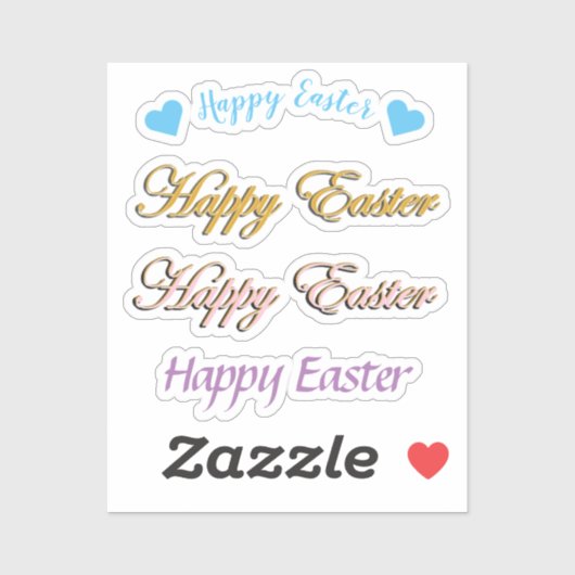 Sticker Réservation de rebuts heureux Pâques (Feuille)