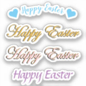 Sticker Réservation de rebuts heureux Pâques (Recto)