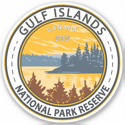 Sticker Réserve de parc national des Îles-Gulf Canada Vint (Devant)