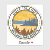 Sticker Réserve de parc national des Îles-Gulf Canada Vint (Feuille)