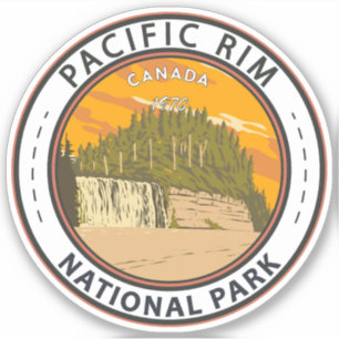 Sticker Réserve de parc national Pacific Rim Travel Vintag