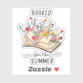 Sticker Réservé Pour L'Été Lecture Bibliothécaire Lire Wil (Feuille)