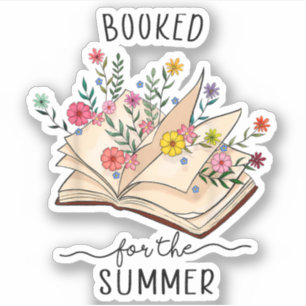 Sticker Réservé Pour L'Été Lecture Bibliothécaire Lire Wil
