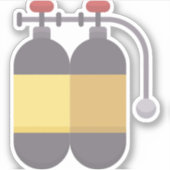 Sticker Réservoir d'oxygène - Réservoir de plongée (Devant)