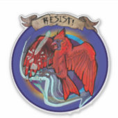 Sticker Resist State Bird Cardinal (Devant)