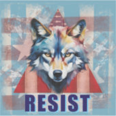 Sticker Résister à la politique du loup (Devant)