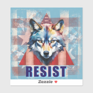 Sticker Résister à la politique du loup