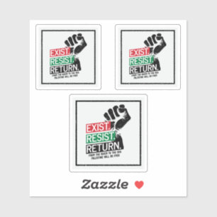 Sticker Résister au retour existant La Palestine sera libr