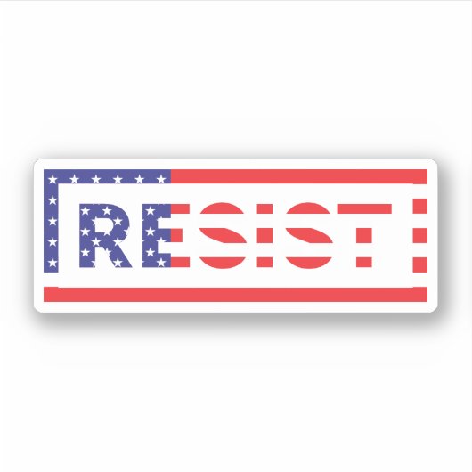 Sticker RÉSISTER | Drapeau des États-Unis (Devant)