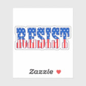 Sticker Résister | Étoiles et rayures (Feuille)