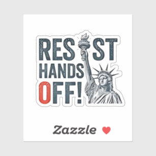 Sticker Résister Mains Hors Liberté Statut Anti Trump
