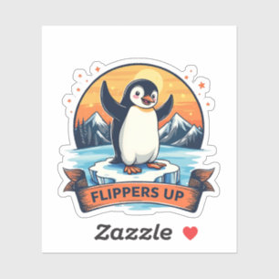Sticker Résistez À Ce Que Je Me Tiens Avec Les Pingouins A