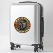 Sticker Résistez - Aucun design illégal (Sur valise)