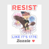 Sticker Résistez comme c'est en 1776 (Feuille)
