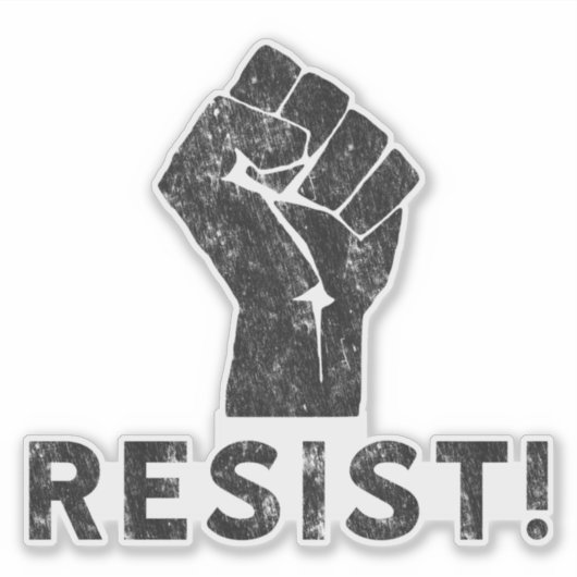 Sticker Résistez ! Poing (Devant)