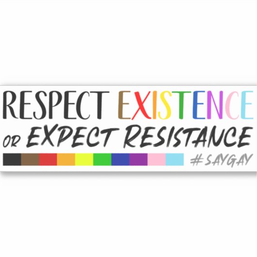 Sticker respect Resistance LGBTQ+ (Devant)