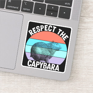 Sticker Respectez Le Capybara Amoureux De Capybara Drôle