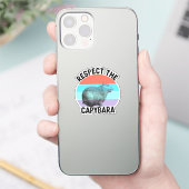 Sticker Respectez Le Capybara Drôle Rongeur Capybara (Téléphone)