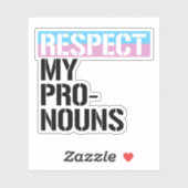 Sticker Respectez Mes Pronoms (Feuille)