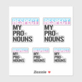 Sticker Respectez Mes Pronoms (Feuille)