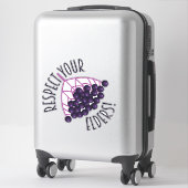 Sticker Respectez Vos Aînés Amusant Consommation pour Aîné (Sur valise)