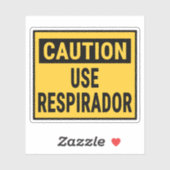 Sticker Respirador d'utilisation de prudence (Feuille)