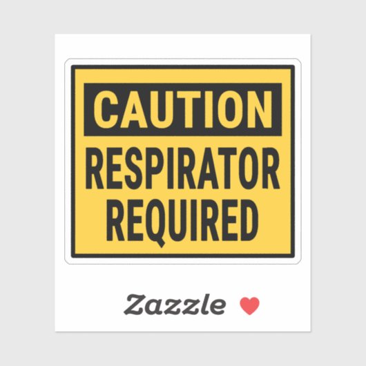 Sticker Respirateur de prudence requis (Feuille)