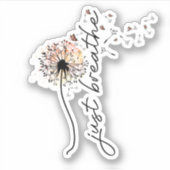 Sticker Respirer le Dandelion auto-soin Inspiration Yoga (Devant)