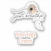 Sticker Respirer le papillon Dandelion Inspiration Yoga (Devant)