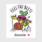 Sticker Ressentez La Beet Funny Veggie Pun (Feuille)