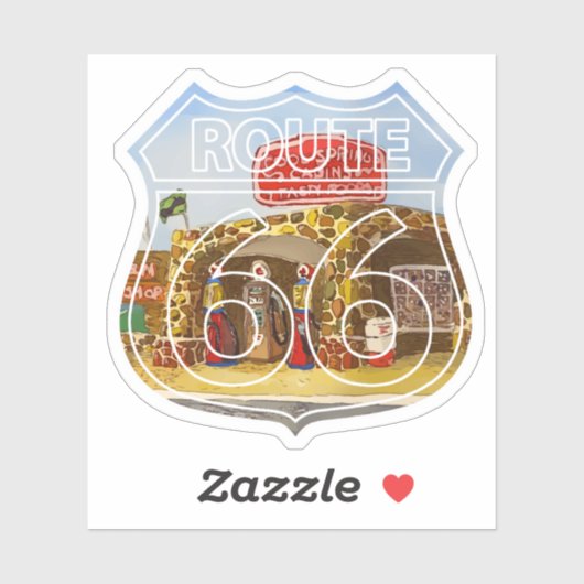 Sticker Ressorts cool sur la route 66 (Feuille)
