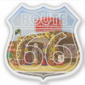 Sticker Ressorts cool sur la route 66 (Devant)