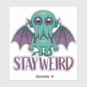 Sticker Reste un monstre Cthulhu mignon (Feuille)