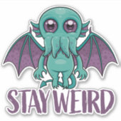 Sticker Reste un monstre Cthulhu mignon (Devant)