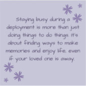 Sticker Rester occupé pendant un déploiement (Devant)