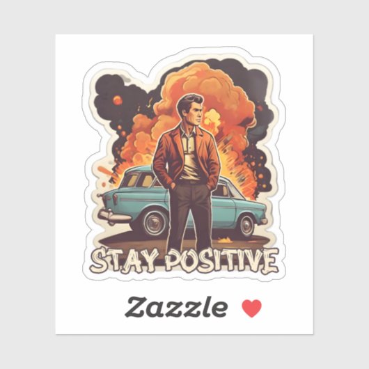 Sticker Rester positif (Feuille)