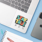 Sticker rester vrai (Ordinateur portable avec iPhone)