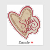 Sticker Restez à l'abri Coeur moderne Inspiration Inspirit (Feuille)