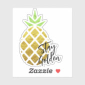 Sticker Restez Ananas Tropical (Feuille)