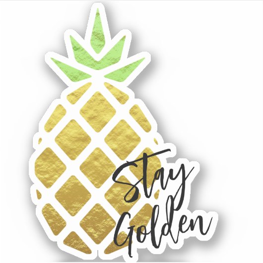 Sticker Restez Ananas Tropical (Devant)