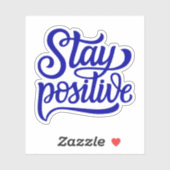 Sticker Restez bleu positif (Feuille)