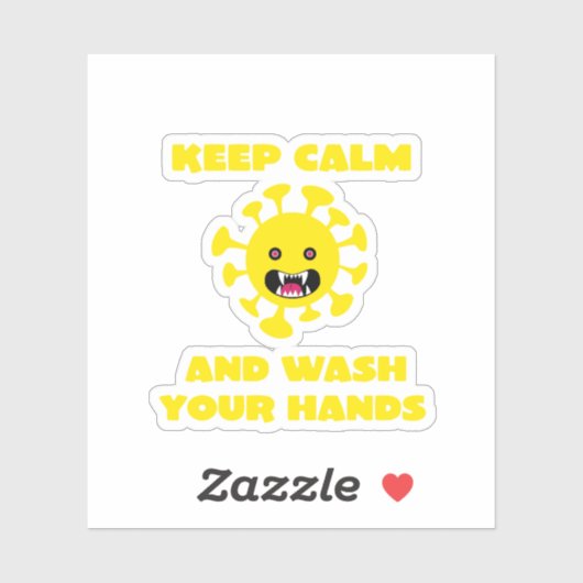 Sticker Restez calme (Feuille)