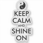 Sticker Restez calme et brillant sur l'autocollant de l'or (Devant)