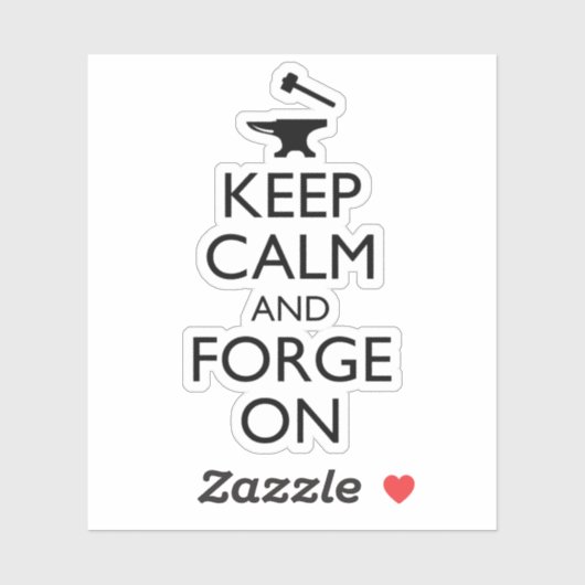 Sticker Restez Calme Et Continuez (Feuille)